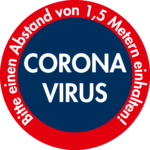 Corona Virus Bodenaufkleber