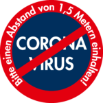 Corona Virus Bodenaufkleber
